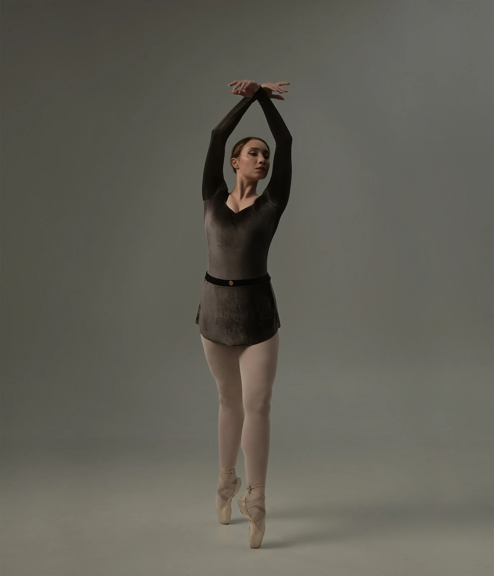 Brown Velvet Ballet Skirt