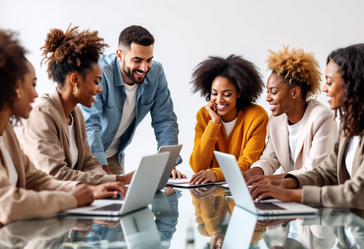 image of diverse group collaboration (for a hr tech)