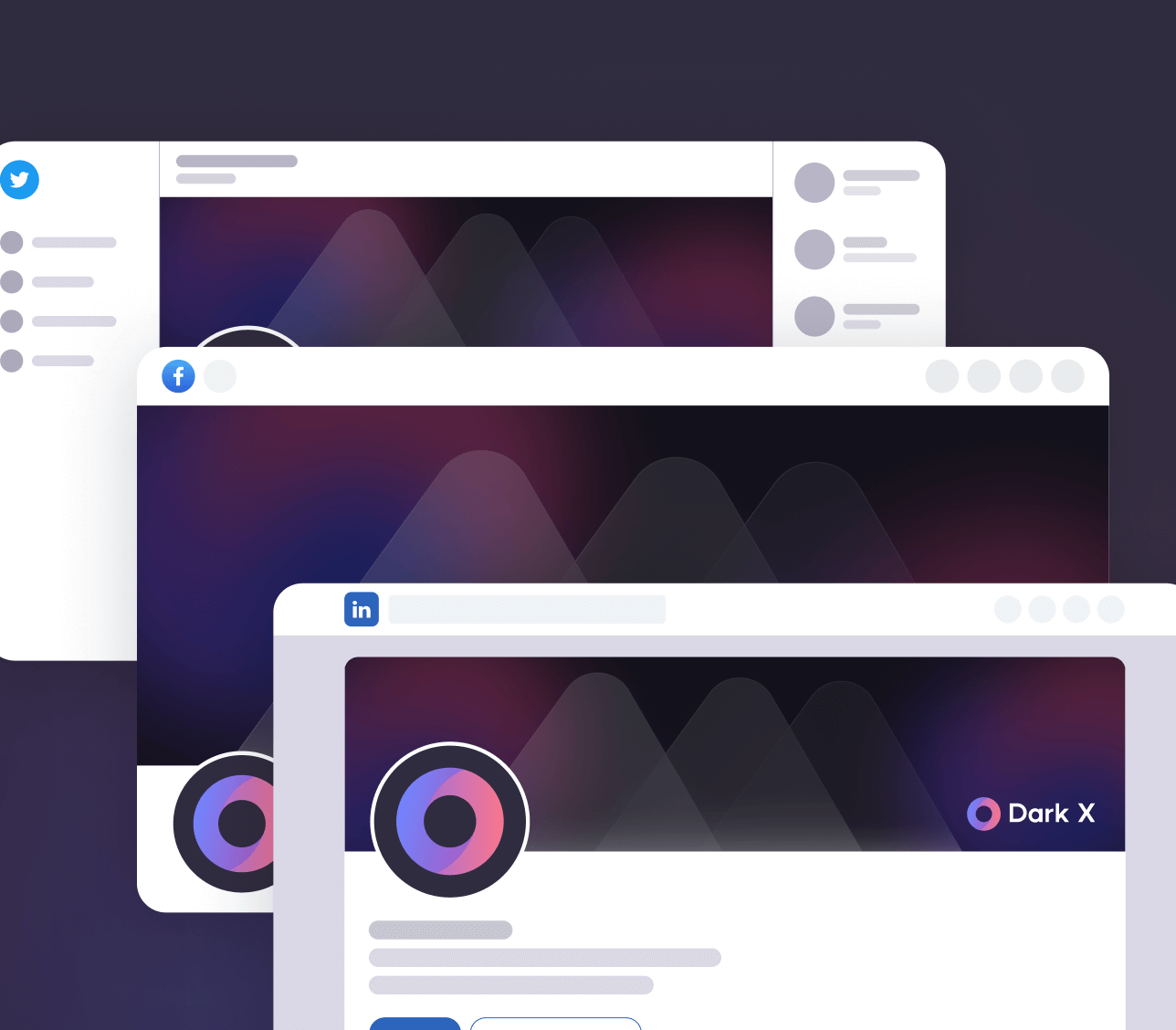 Social Media Banners - Dark X Webflow Template