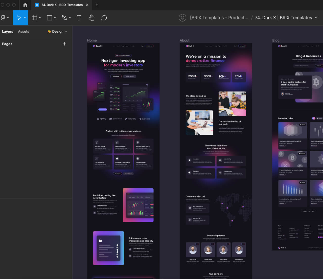 Figma File Included - Dark X Webflow Template