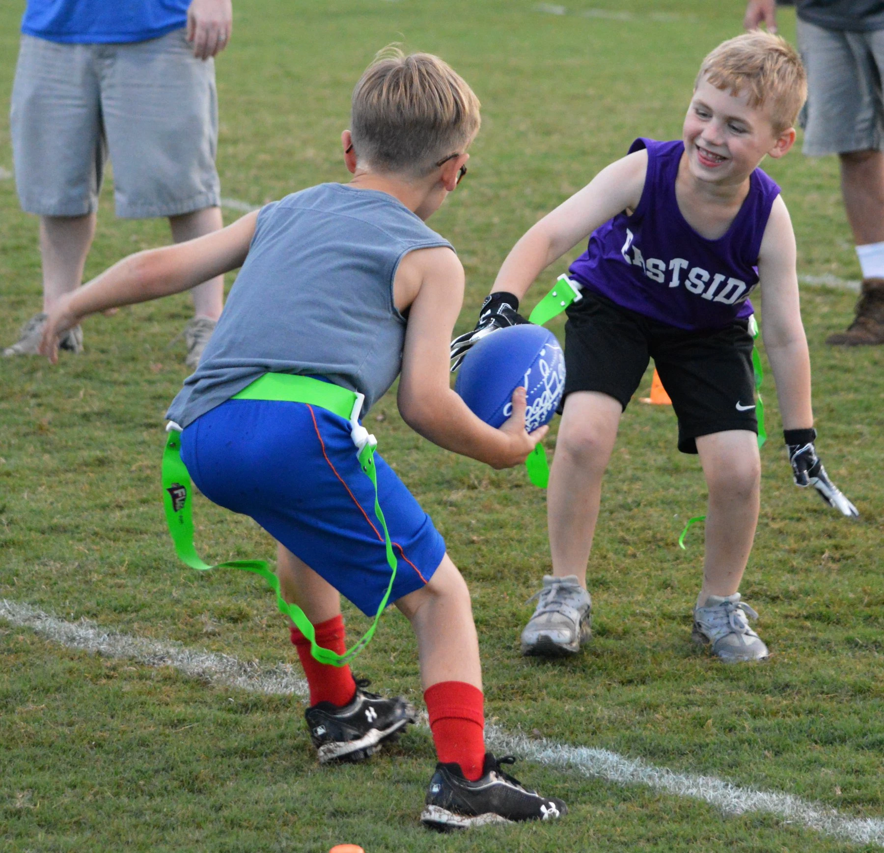 Kids playing flag football
