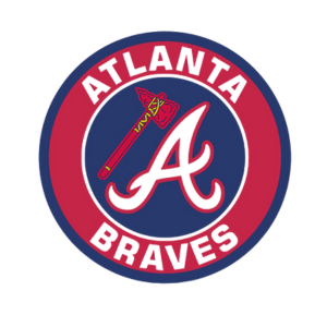 Atlanta Braves circular logo – sports entertainment near Victorian Village Apartments in Marietta GA