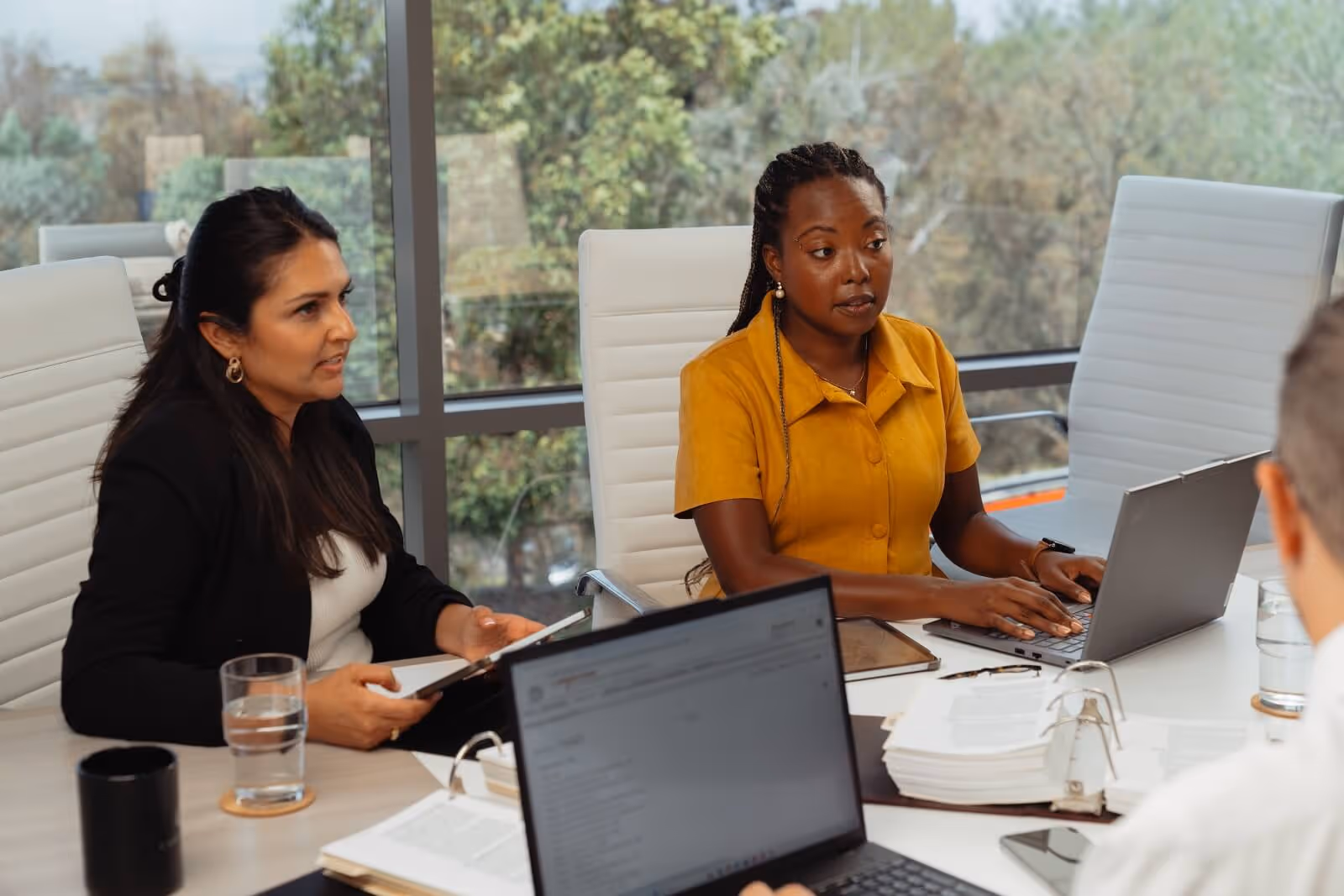 Certified Family Law Specialist Mehry Mohseni working with colleagues.