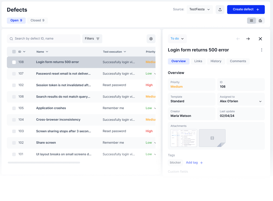 Configuration matrix showing operating systems vertically and browsers horizontally with Ubuntu 24.0 and Opera selected.