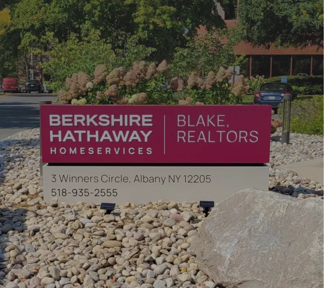 Real estate monument sign for Berkshire Hathaway Blake, Realtors in Albany, NY