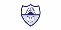 Campbell College logo with rising sun and open book, symbolising learning and heritage.
