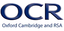 OCR logo with bold blue text for Oxford Cambridge and RSA exam board.