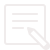White document and pencil icon on blue square, representing writing tasks.