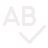 White 'AB' letters and a downward arrow on rounded square icon.