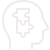 White head with gear icon, symbolising thinking and foundation maths skills.
