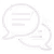 Icon of speech bubbles symbolising listening and oral communication.
