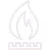 White flame icon representing heat energy in thermal physics and gas laws