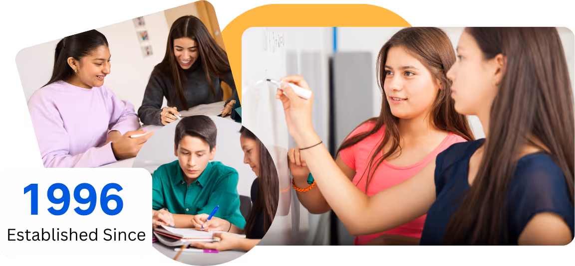 Students learning Spanish through writing, teamwork, and discussion.