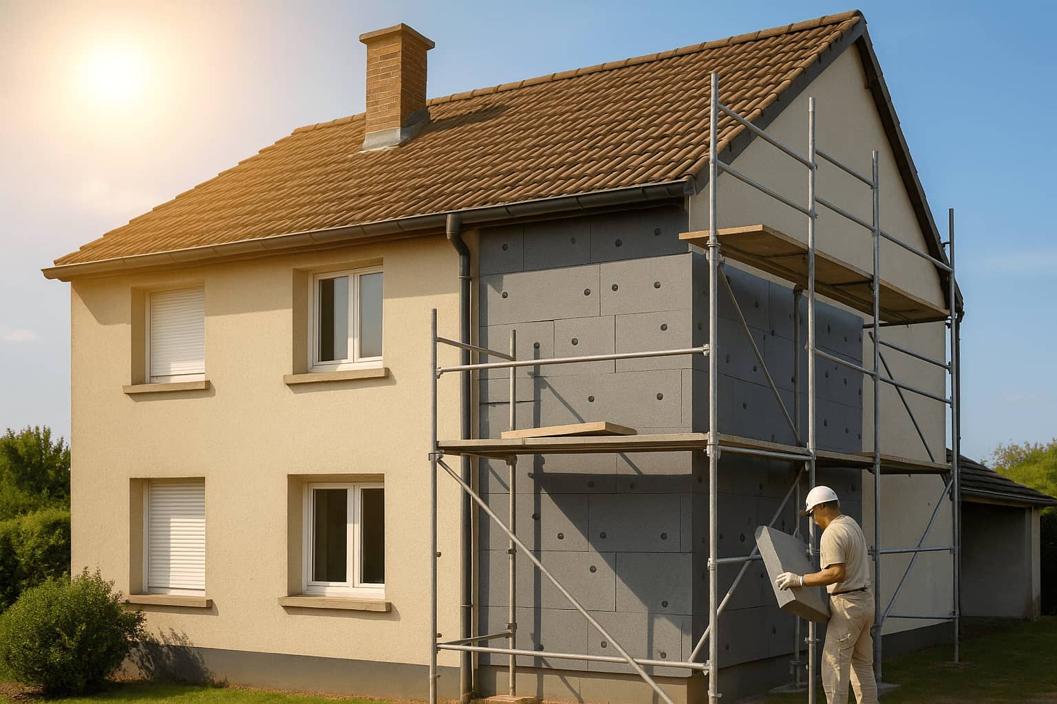 Image d'une maison en été.