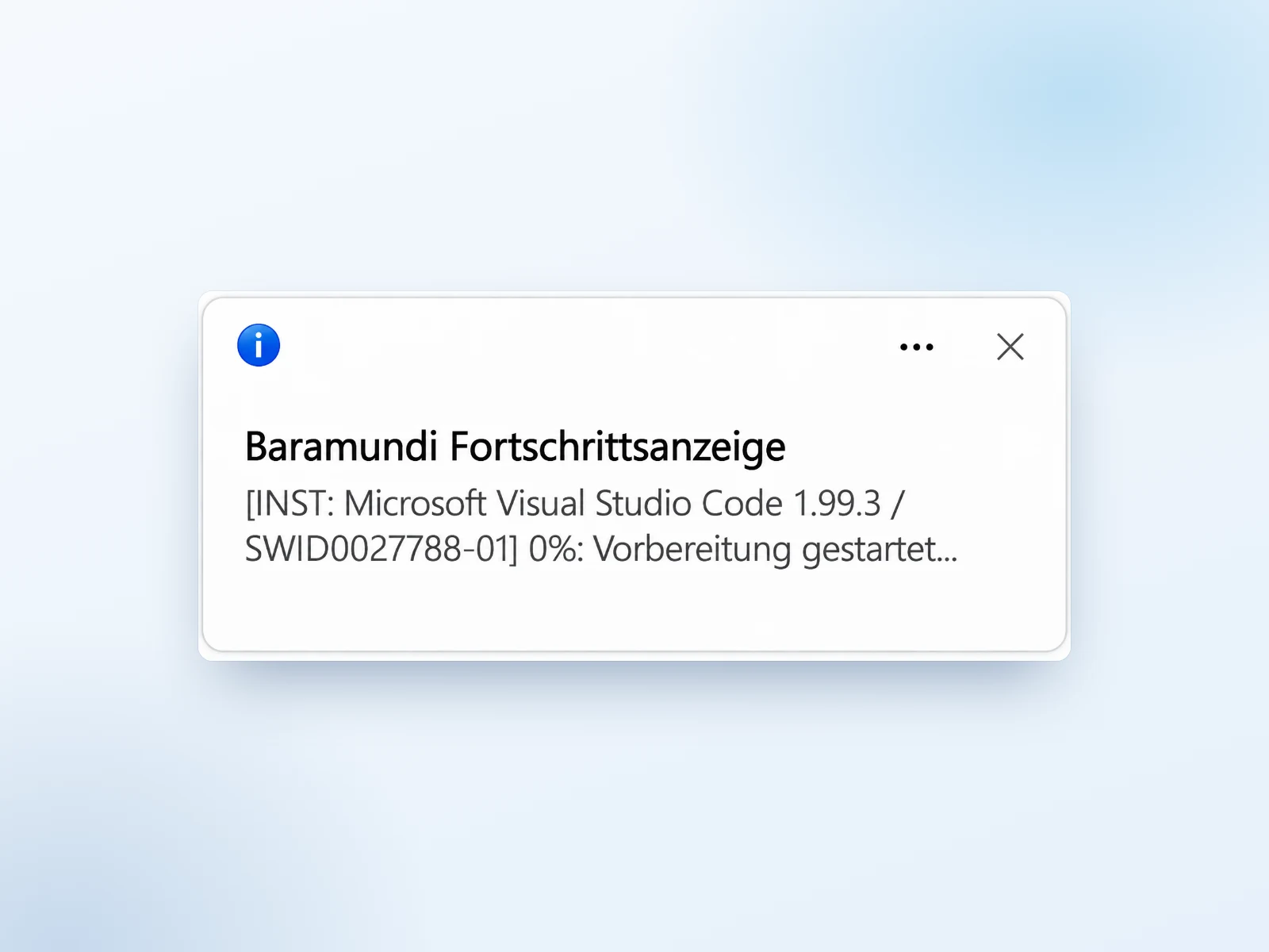 Tray Notifier: Windows-Benachrichtigung mit Installationsfortschritt einer baramundi-Installation