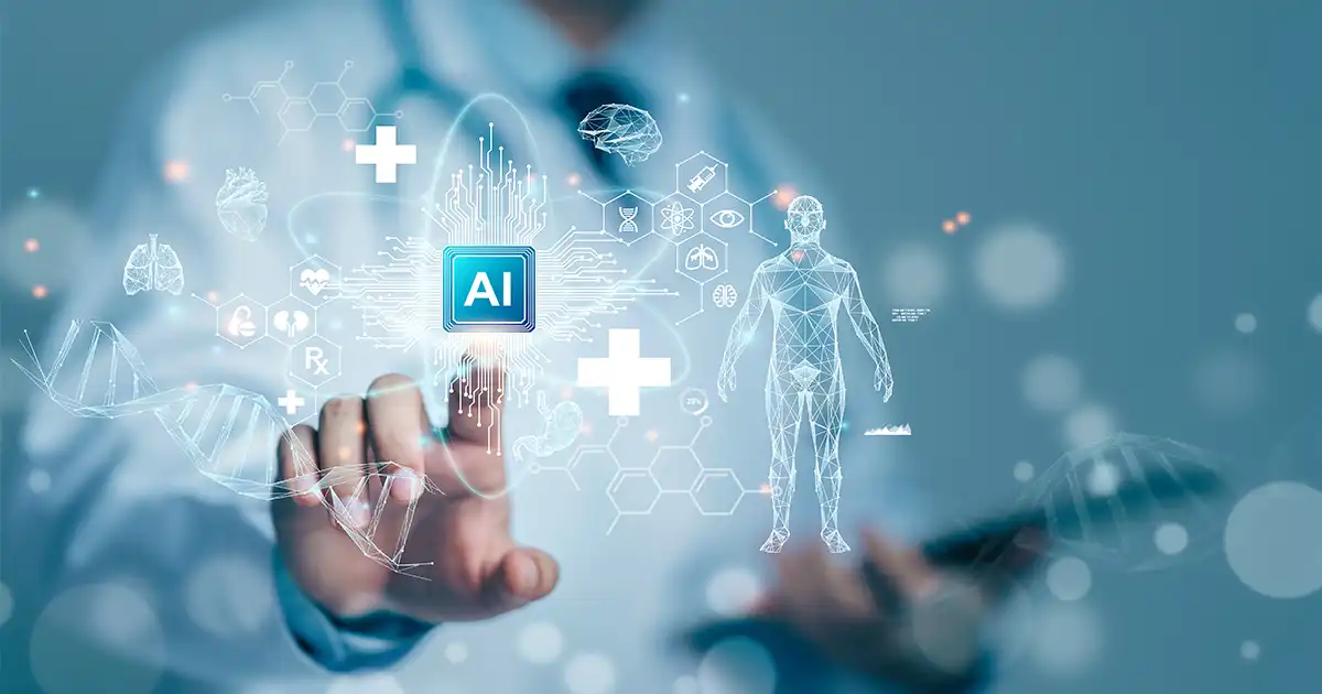 An image symbolizing AI in clinical context