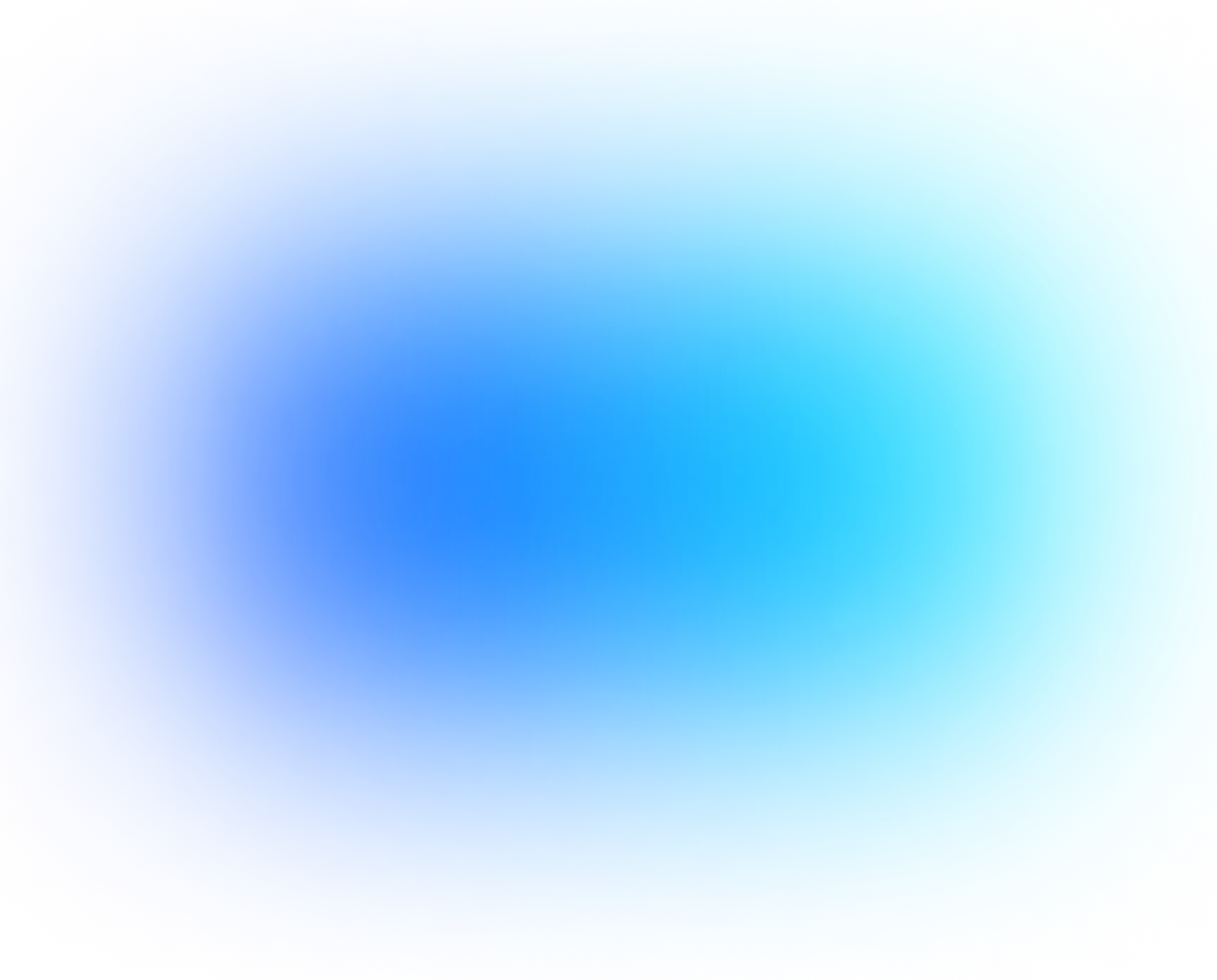 A blue circle with a white background.