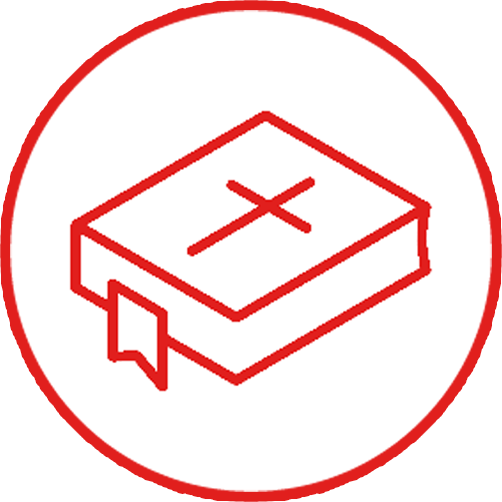 Christian mission Bible symbol with a cross, representing Gospel outreach efforts worldwide OM New Zealand