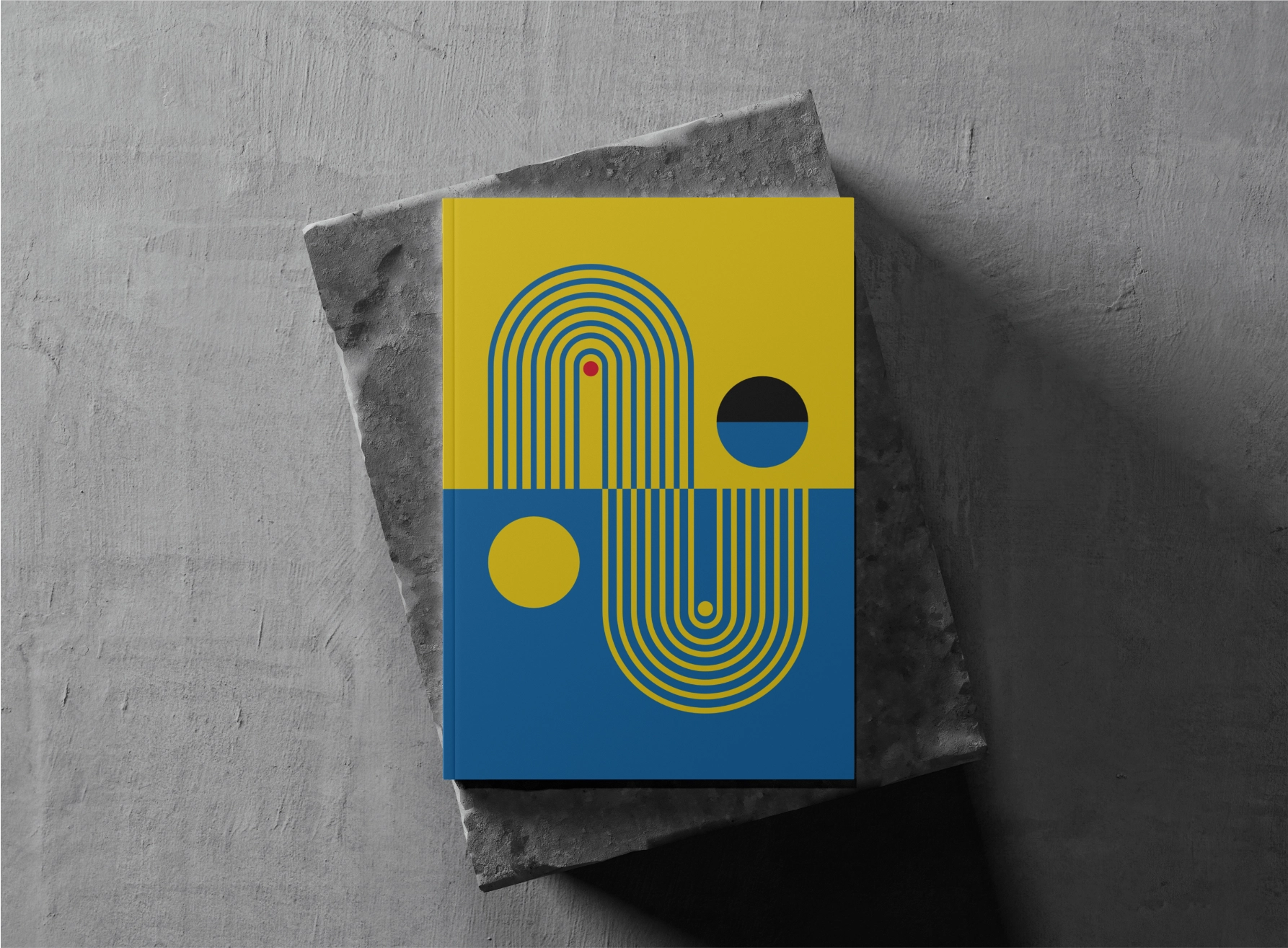 Mockup eines Printdesign-Covers mit klarer Typografie und modernem Layout, gestaltet in Leipzig – Beispiel für professionelles Editorial Design und hochwertige Druckgestaltung.