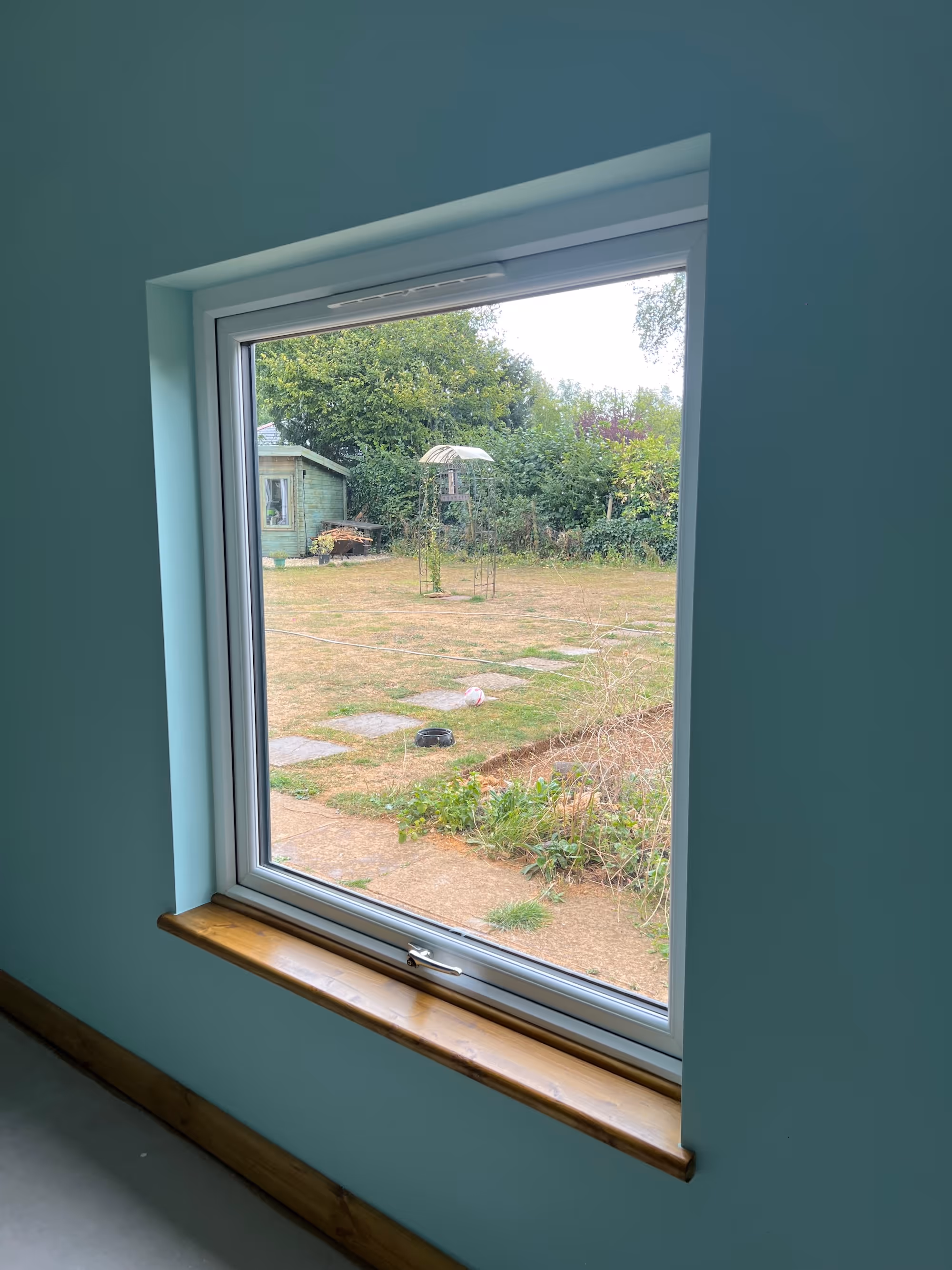 Garden view from brand new timber frame extension