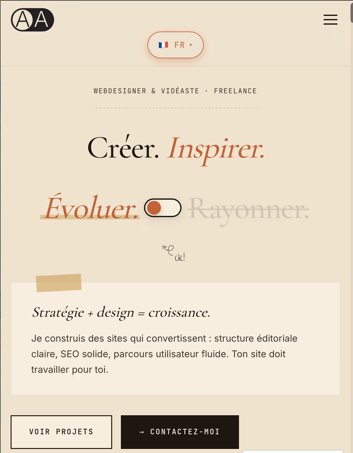 Home page mobile