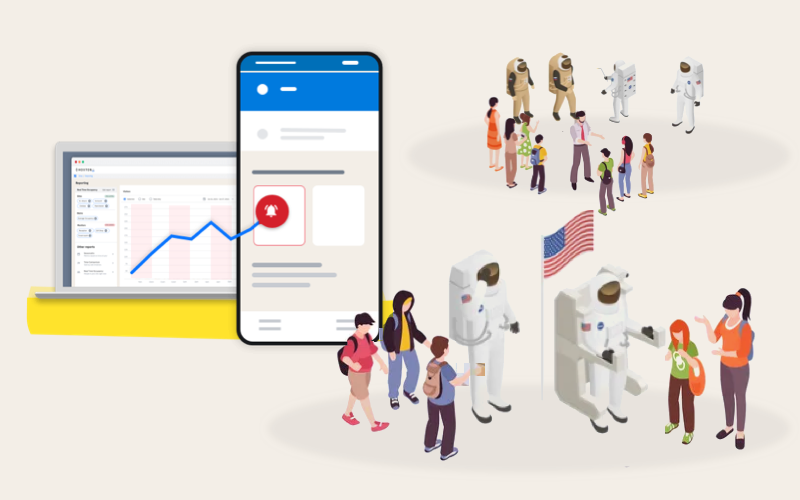 astronaut with graph