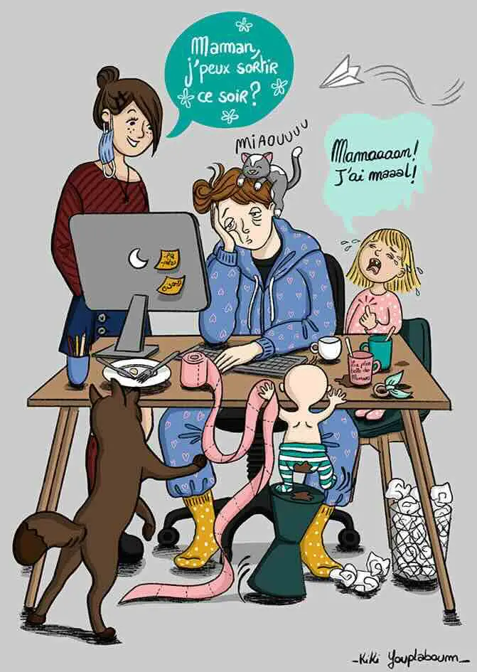 planche d'illustration humoristique