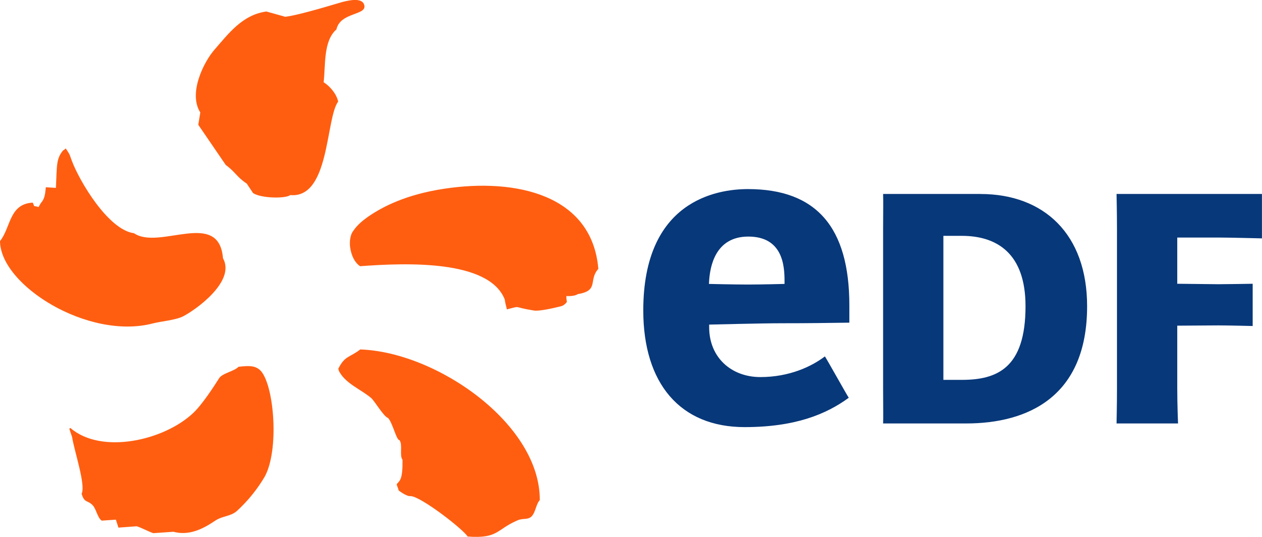 Le logo d'EDF, un de nos clients
