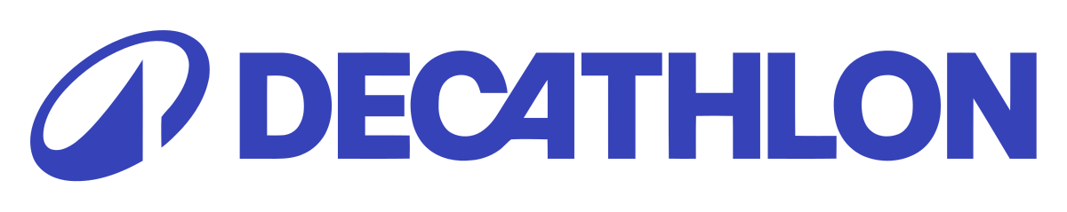 Le logo de Décathlon, un de nos clients