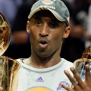 Kobe Bryant with Trophy