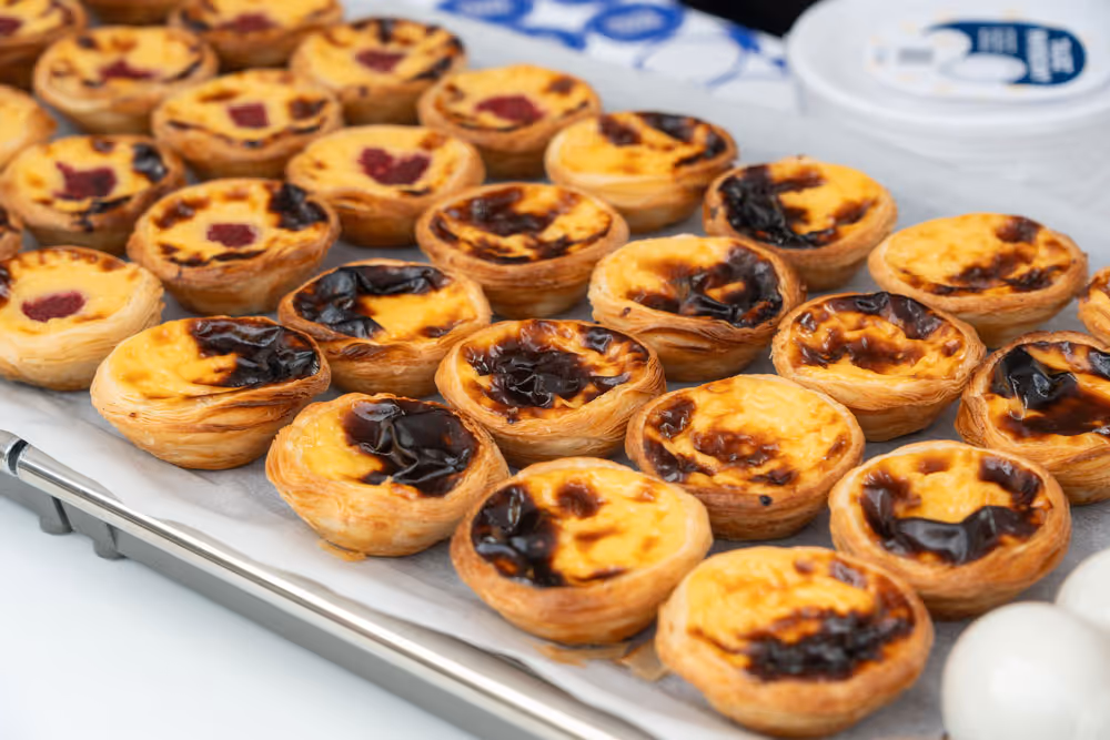 A selection of pastries in a bakery