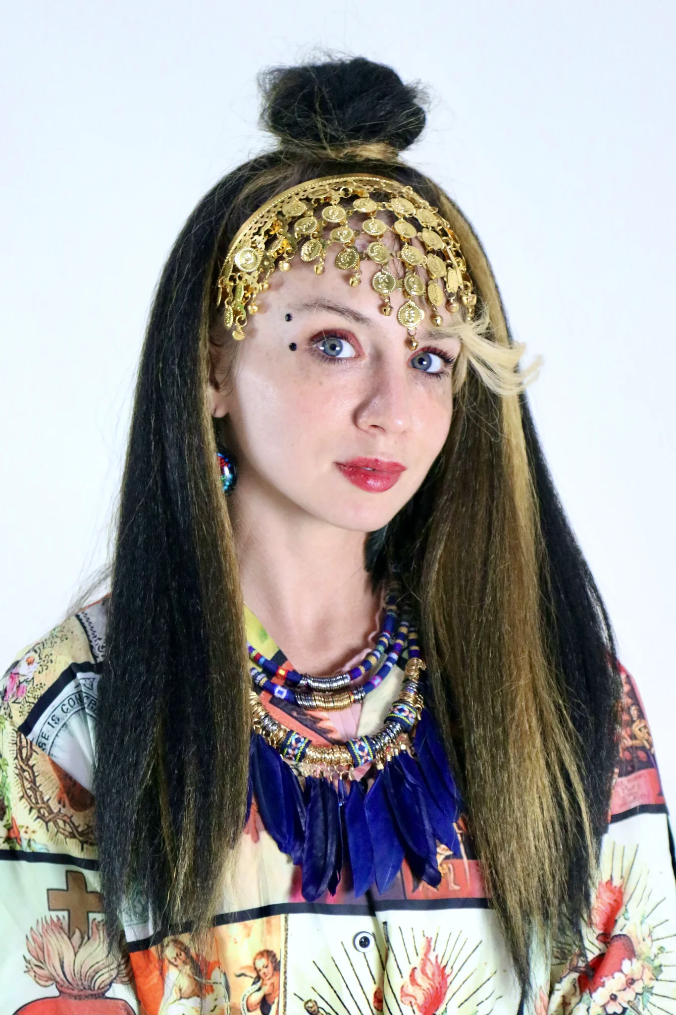 Boho headpiece portrait