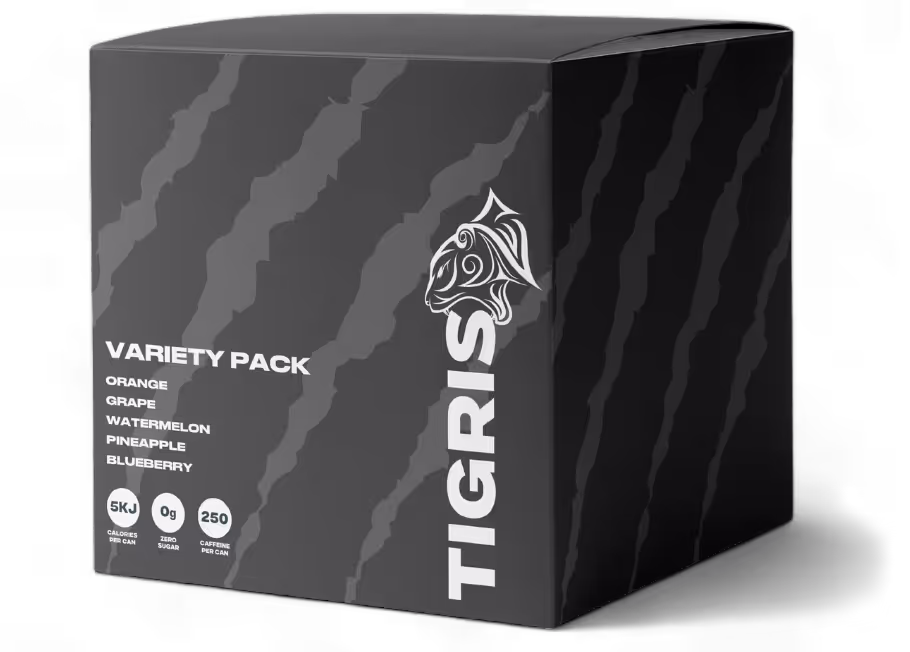 A box of Tigeris variety pack of fruit.