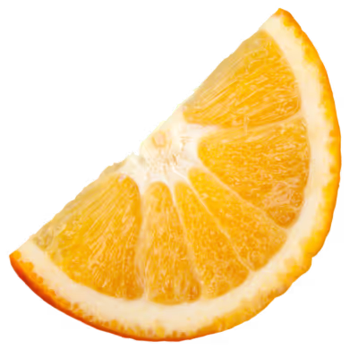 Sliced orange.