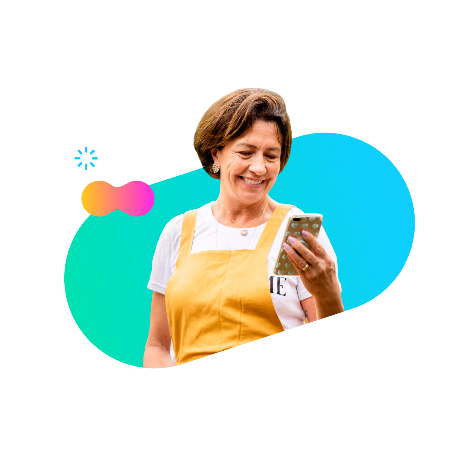 woman checking her phone