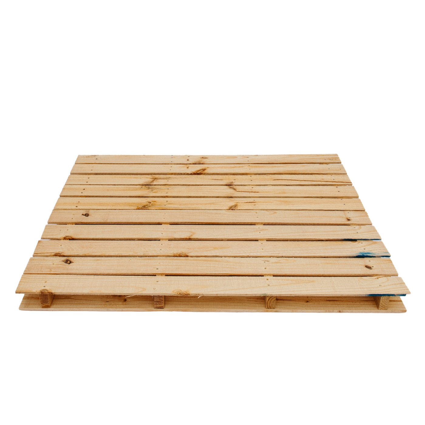 Custom sizing wooden stringer or block pallet