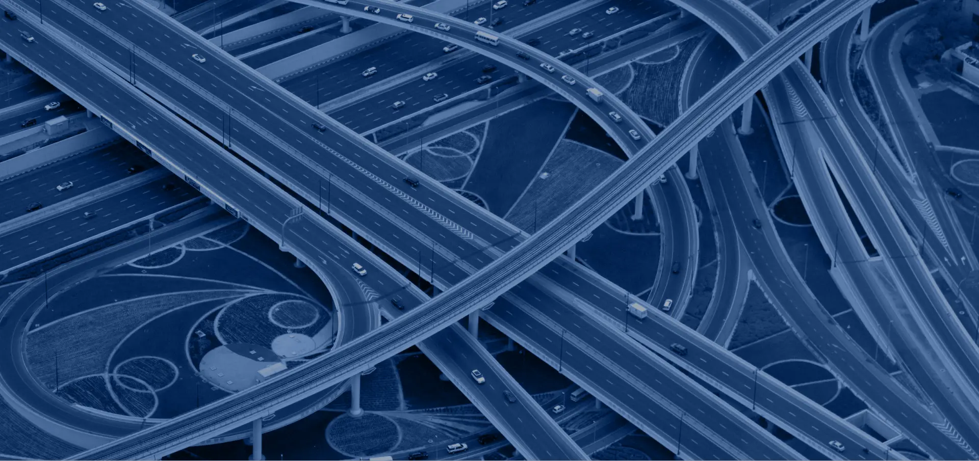 high view of overlapping highways