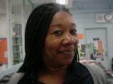 Ms. Boling smiling in a classroom setting