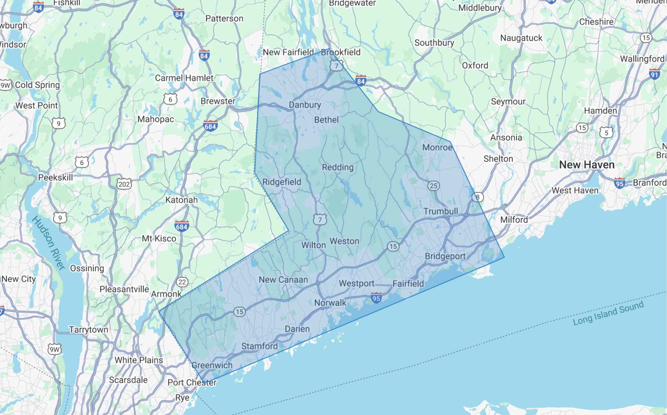 Fairfield County CT Map