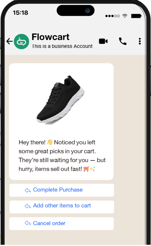 Follow-up message after browsing abandonment