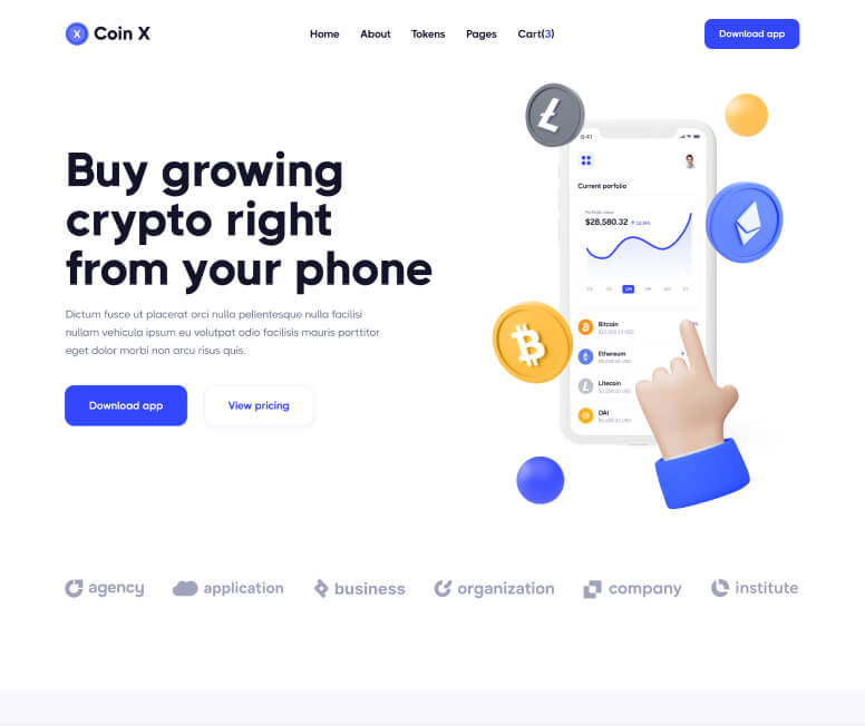 Home Page - Coin X Webflow Template