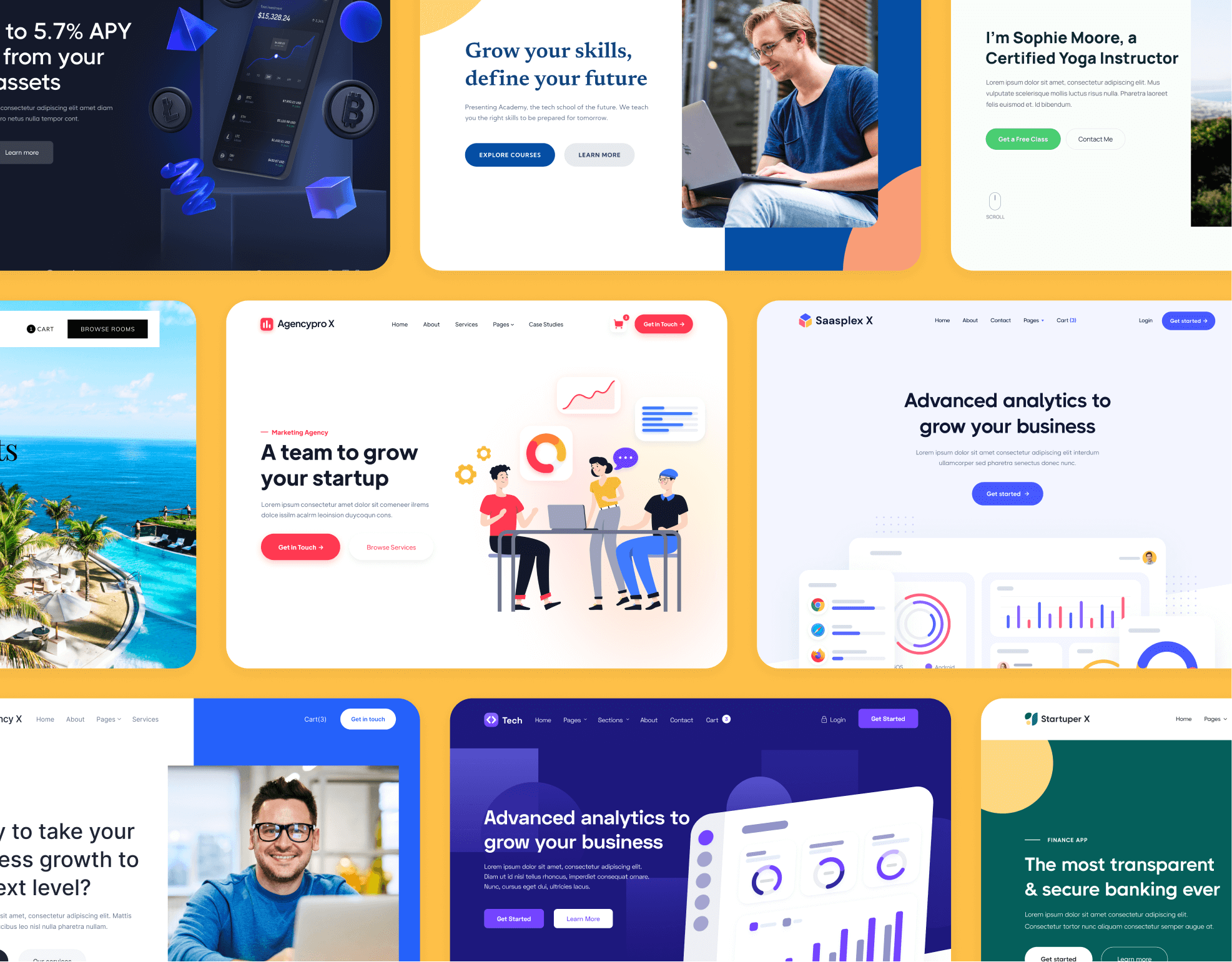 Coin X - Browse Templates - Crypto Startup Webflow Template