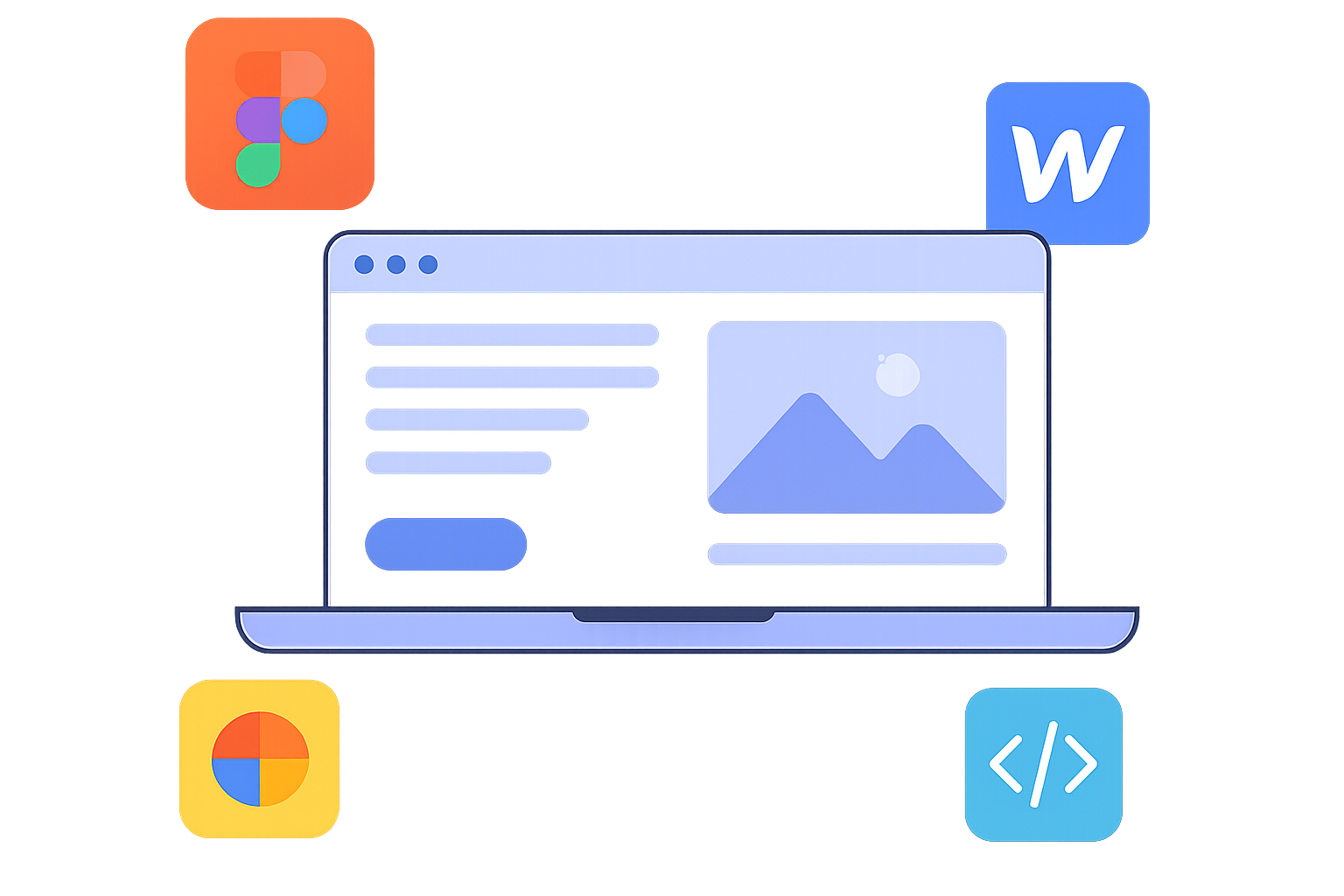 Website Creation Illustration