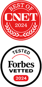 Best of CNET and Forbes badges