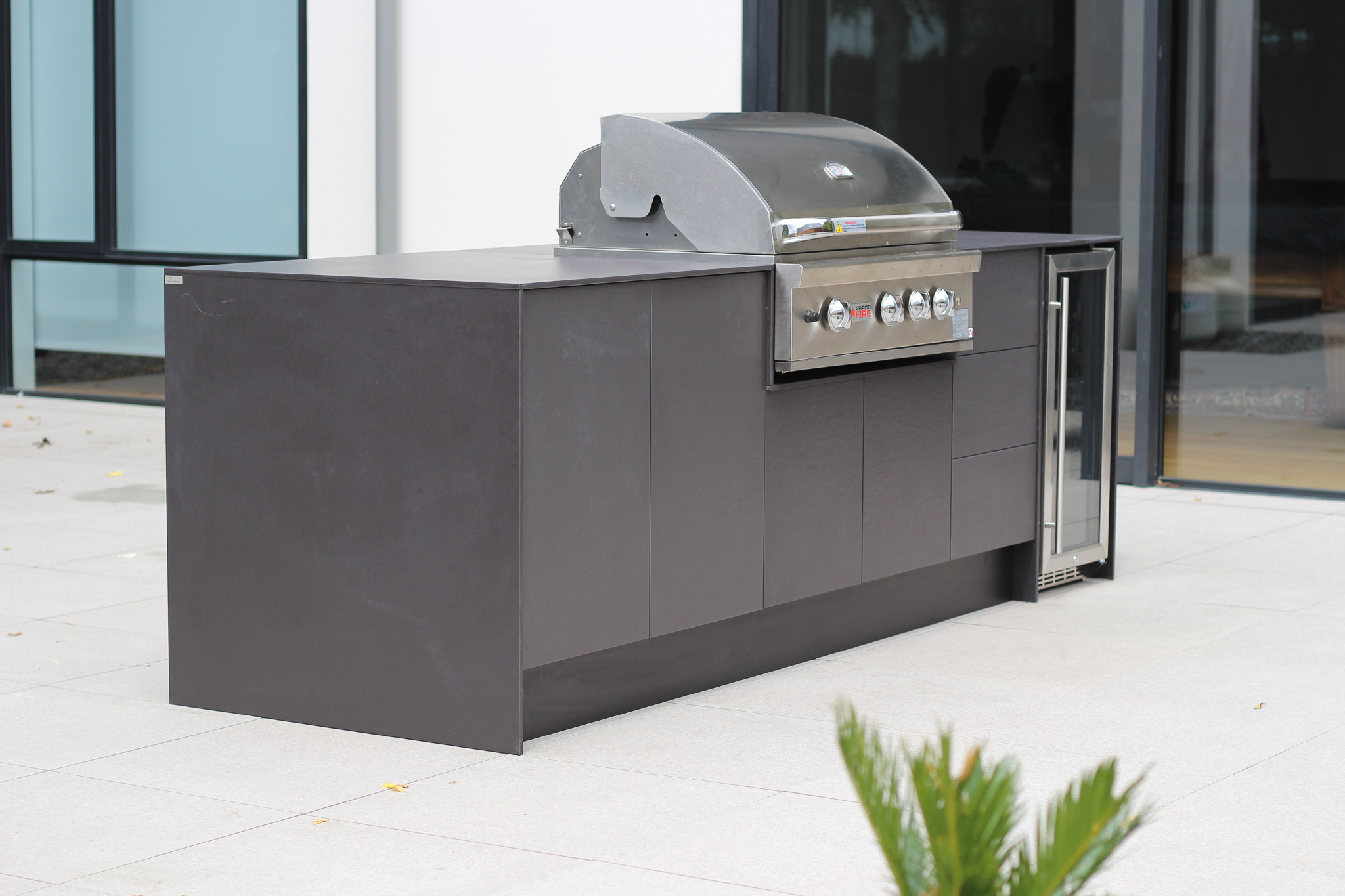DCS BBQ With sink and Double door fridge - Wild Outdoor kitchen