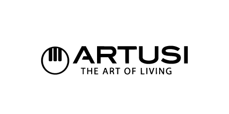 Artusi brand logo with text 'The Art of Living'.