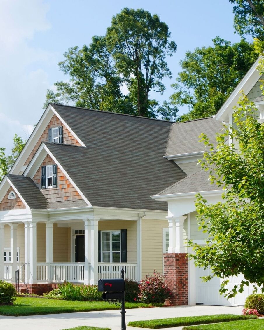 California family home illustrating real estate considerations during divorce, including buying, selling, and property division