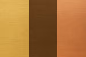 Brass, bronze, and copper textures and colors for machining, fabrication, and industrial manufacturing.