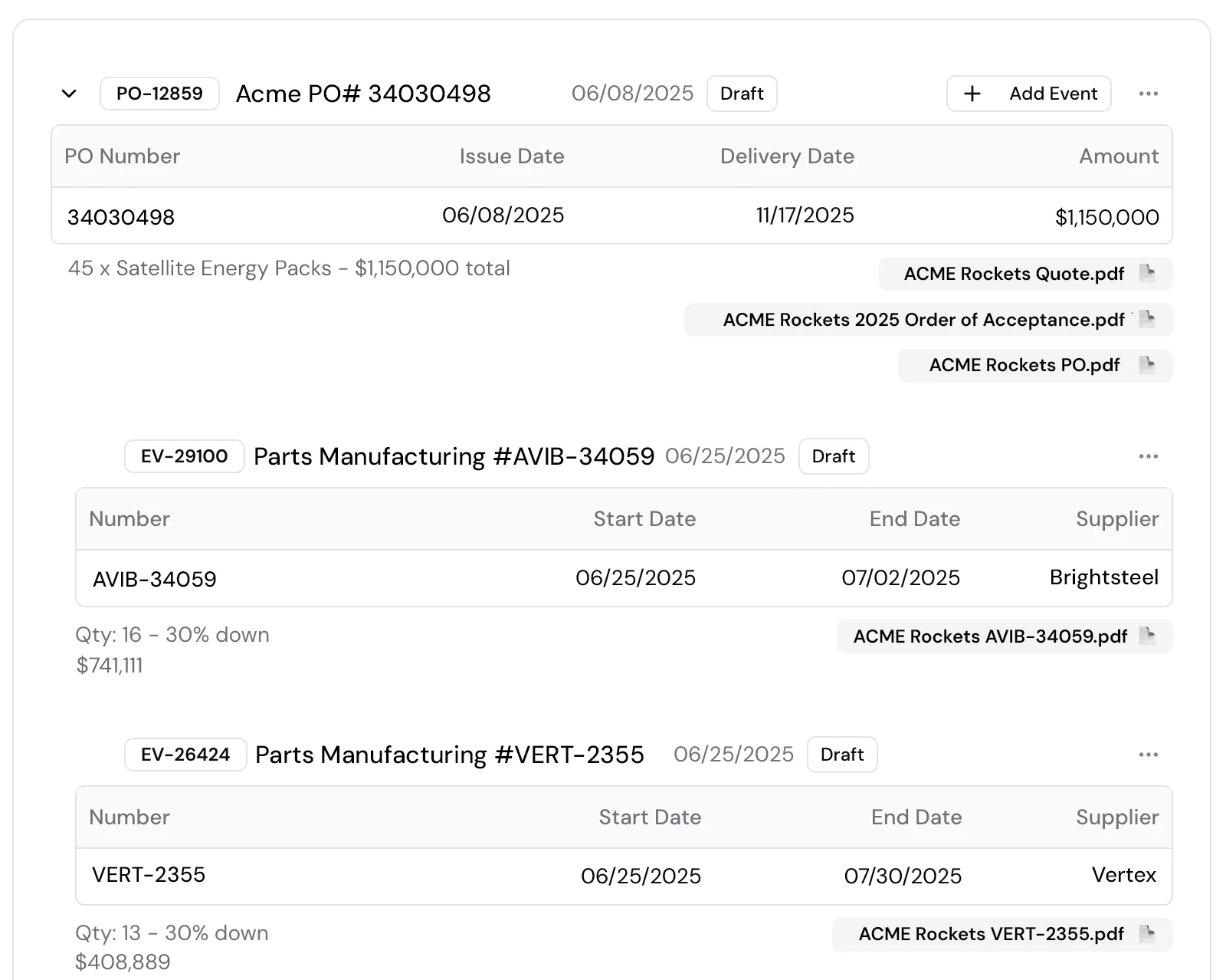 See POs, Invoices, Quotes and other documents in one place