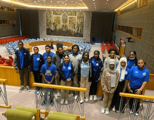 "Students visit UN Security Council"










